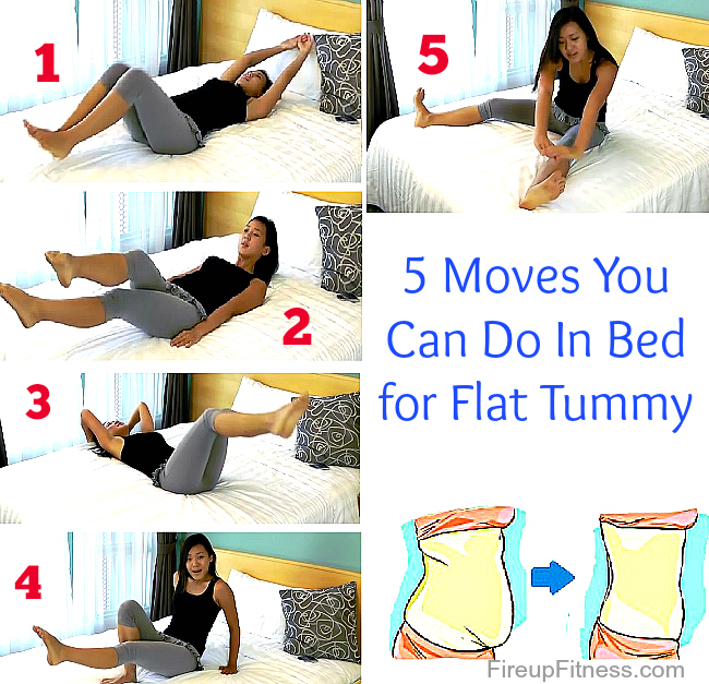5 Moves for Flat Tummy You Can Do In Your Bed!
