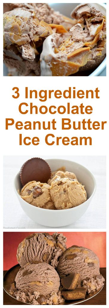 3 Ingredient Chocolate Peanut Butter Ice Cream -- So easy and healthy 2