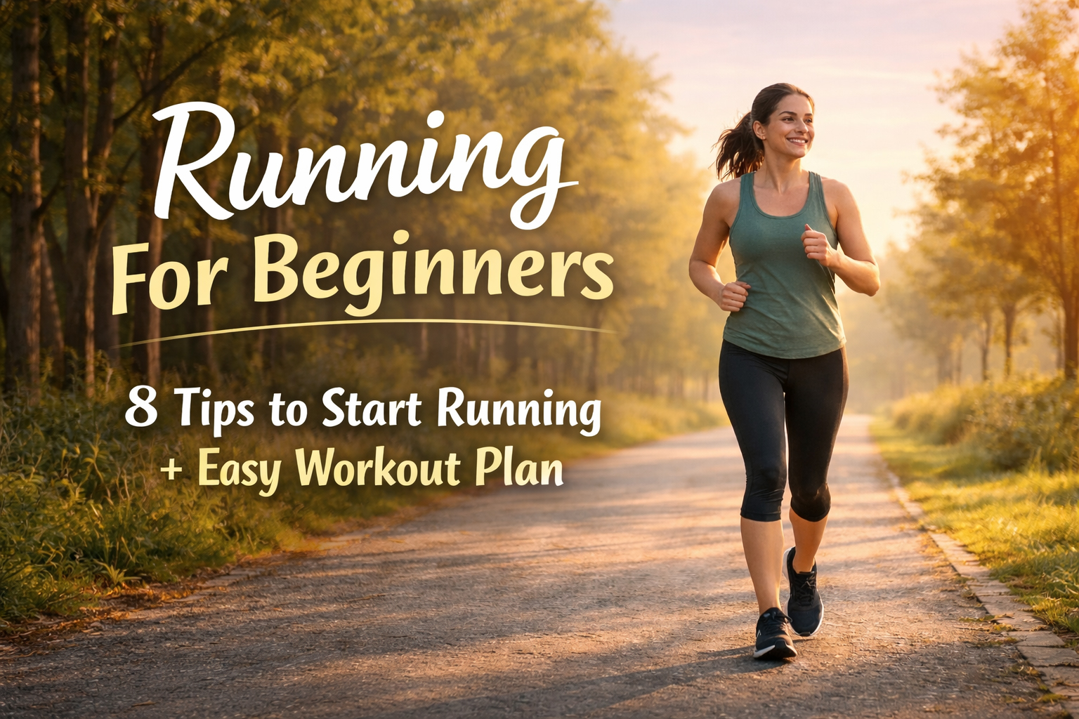 Running for Beginners - 8 Running Tips + Easy Running Workout Plan