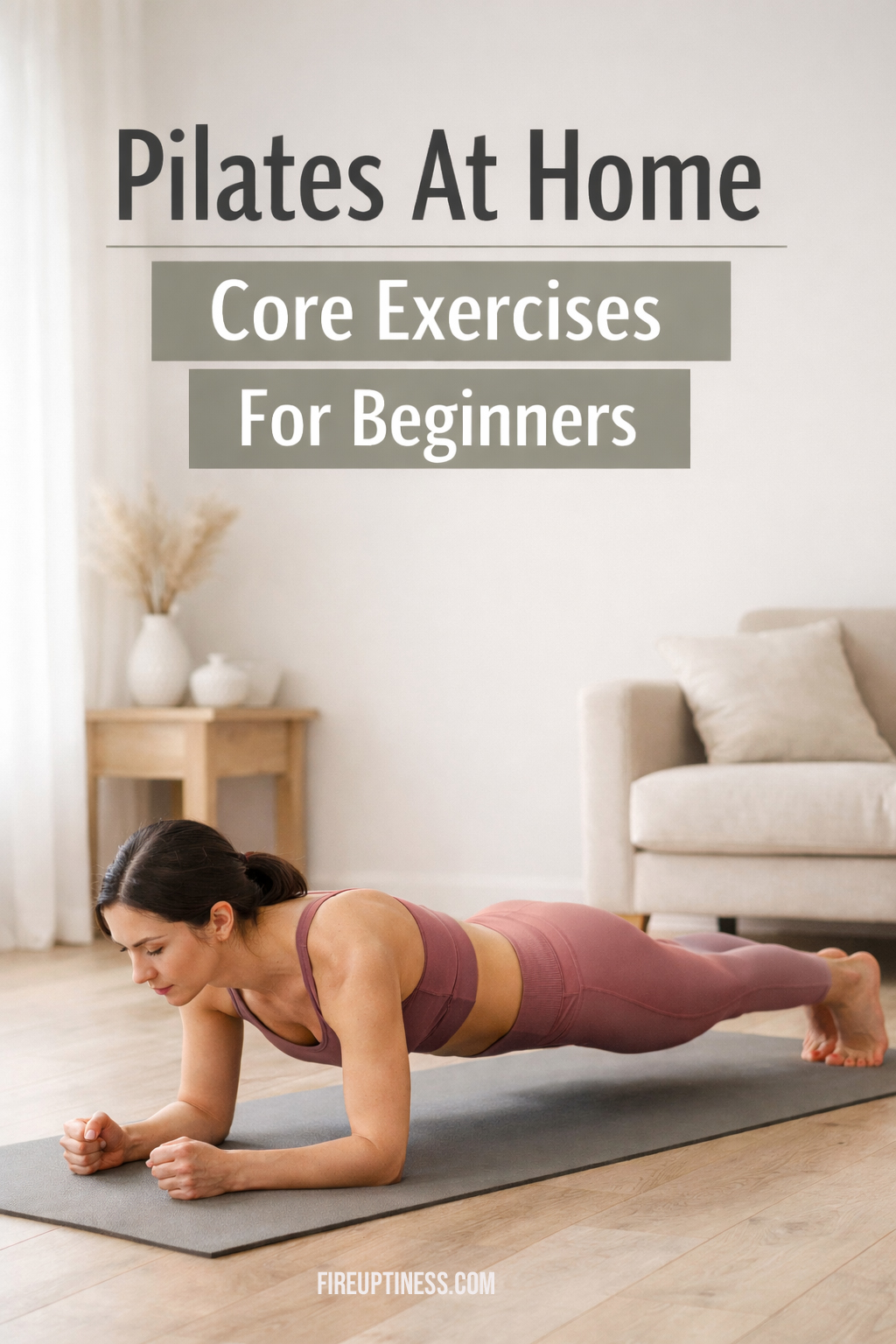 Pilates core workout at home