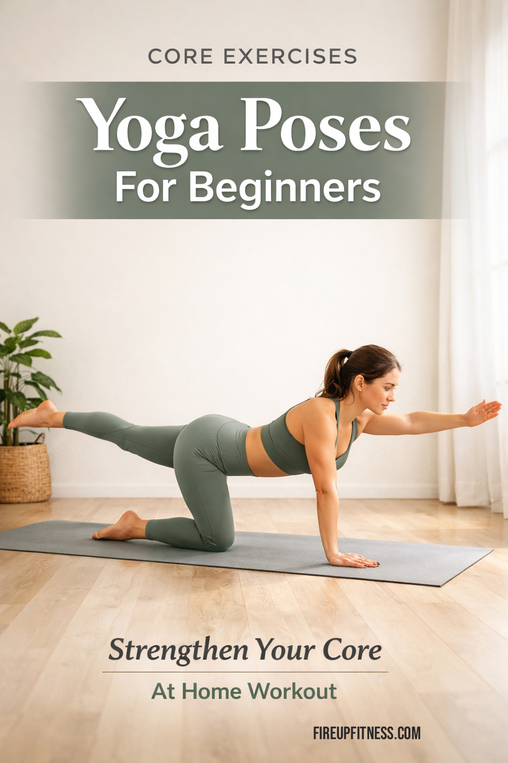 Core Exercises - 3 Easy Yoga Poses for Beginners (At Home Workout)