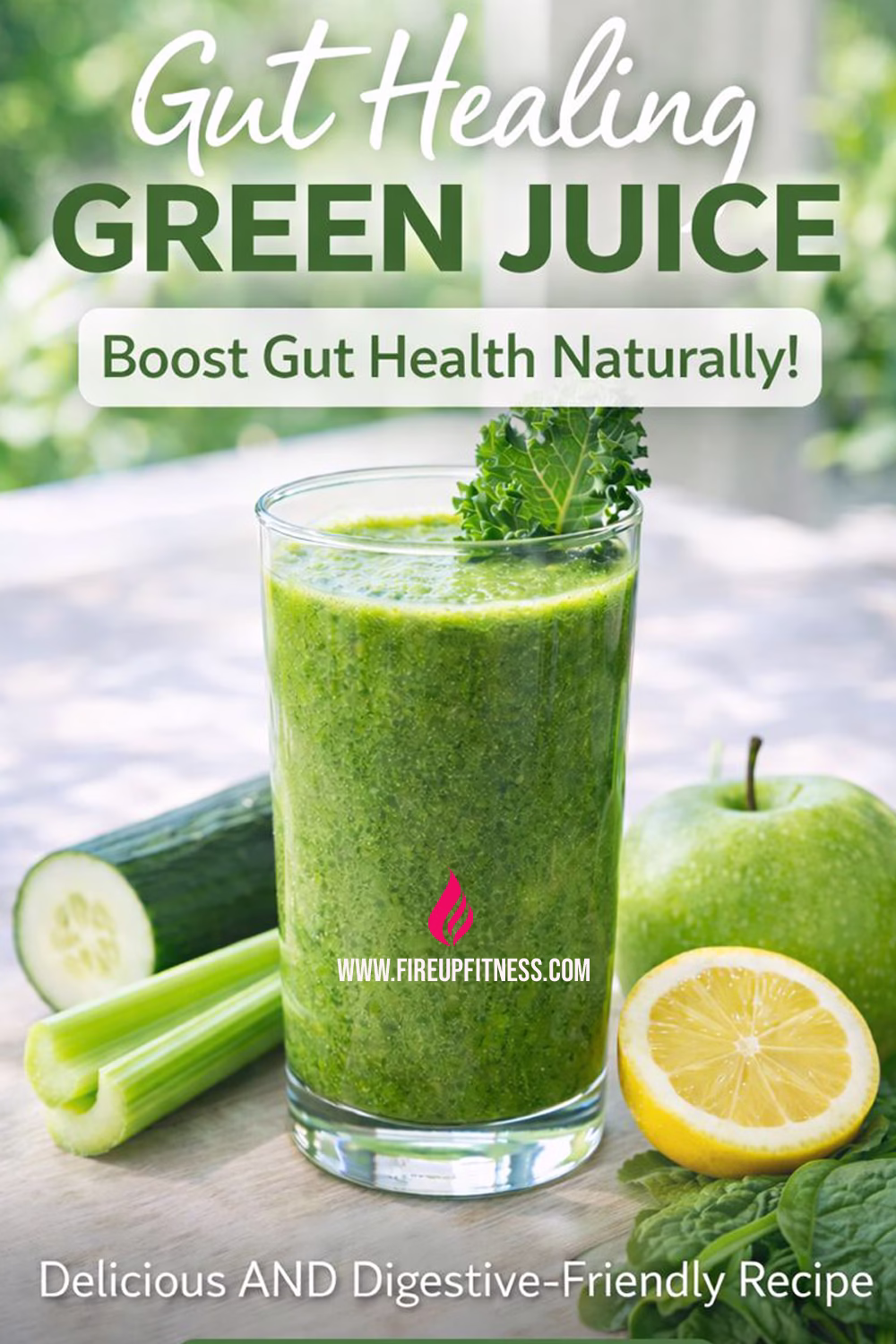 Gut Health Green Juice Recipe - Greens Drink for Digestion