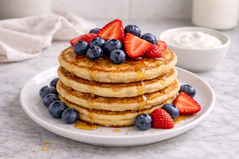 Low Calorie Pancakes - Greek Yogurt Protein Recipe