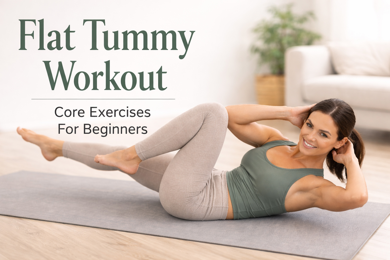 Core Exercises for Beginners - Flat Tummy At Home Workout