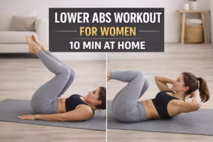 10-Minute Lower Abs Workout For Women at Home