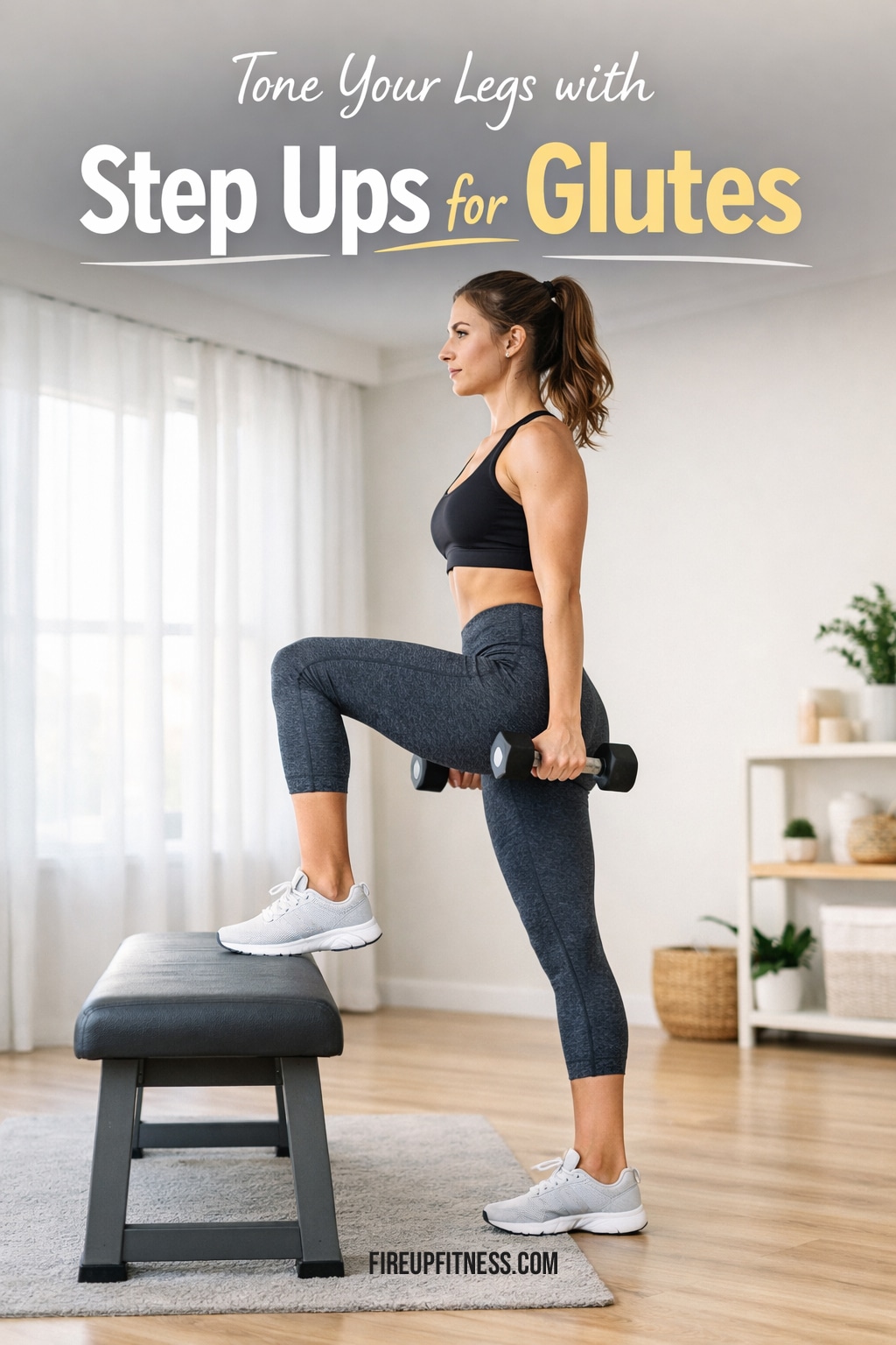 Step Ups for Glutes - Best At-Home Leg Day Workout